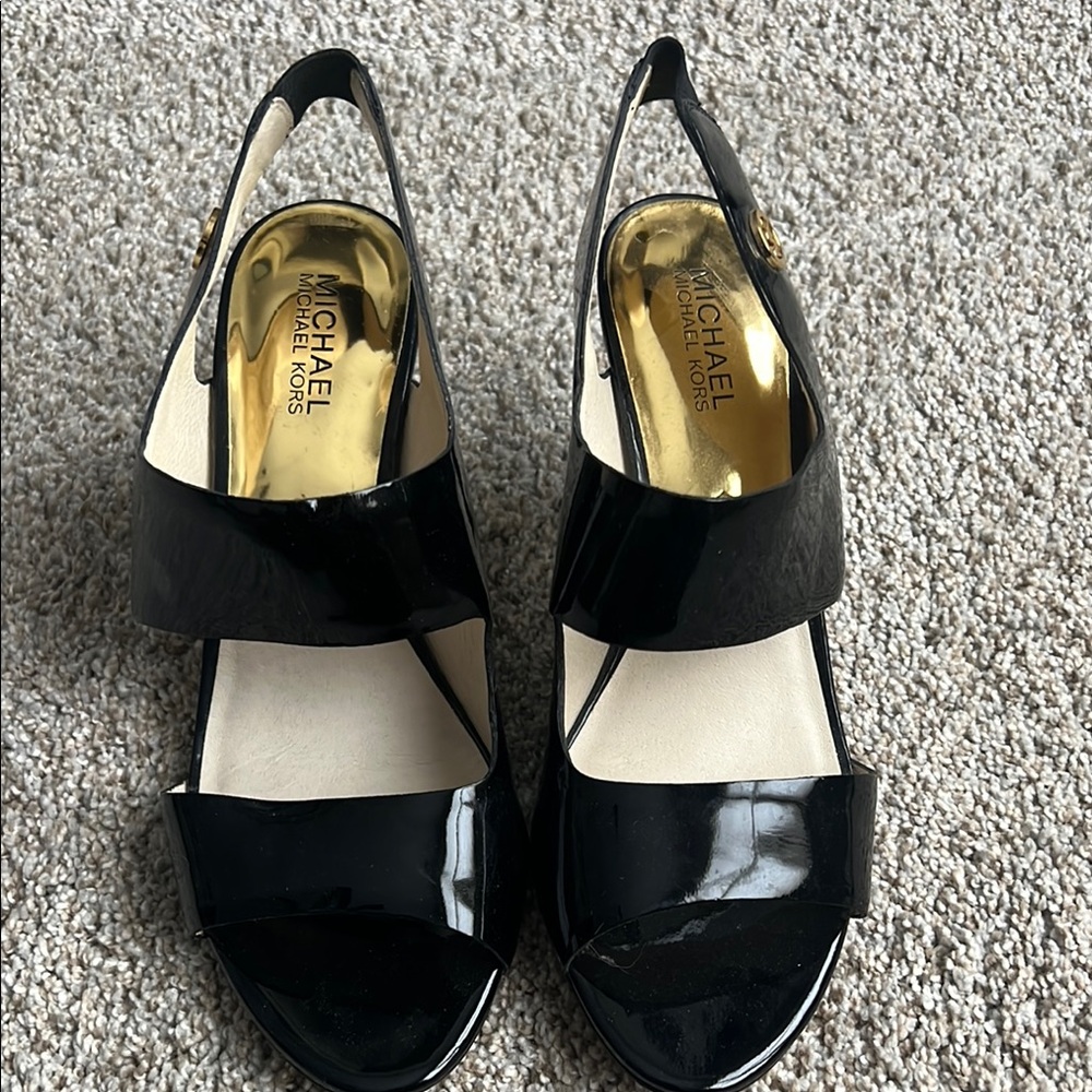 Michael Kors Black Sandals with Suede Strap
